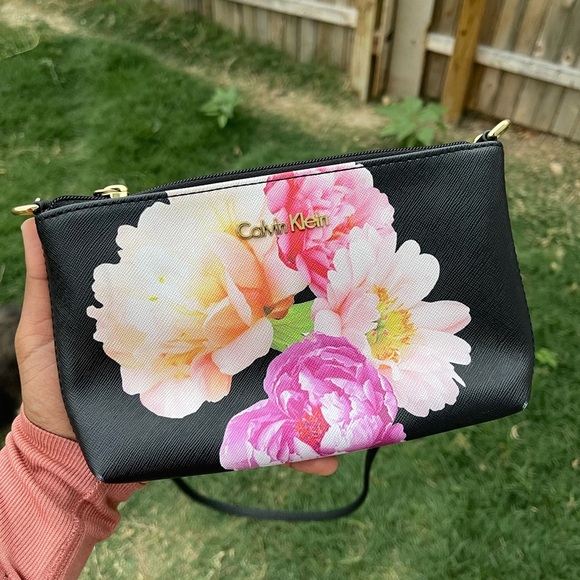 Calvin Klein Handbags - Calvin Klein Black Floral Women's Bag